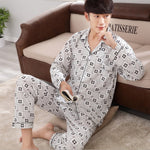 Men's knitted cotton home service suit - Vignette | MyaLova