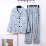 Mens Minimalist Long Sleeve Loungewear Pajamas - Vignette | MyaLova