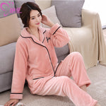 Flannel couple pajamas thick men's and women's home service - Vignette | MyaLova
