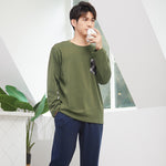 Pure Cotton Can Be Worn Outside Men's Pajamas Cotton Pullover - Vignette | MyaLova