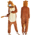 New Lion Flannel Cartoon One-piece Pajamas - Vignette | MyaLova