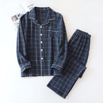 Plaid Long-Sleeved Trousers Cotton Two-Color Home - Vignette | MyaLova