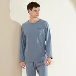 Simple Casual Men's V-neck Comfortable Large Size Home Clothes - Vignette | MyaLova