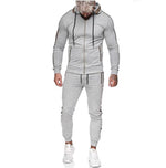 Men's sports suit solid color casual wear with hood - Vignette | MyaLova