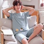 Men's casual short sleeve home service suit - Vignette | MyaLova
