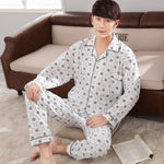 Men's knitted cotton home service suit - Vignette | MyaLova