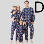Christmas Family Pajamas Set Clothes For Mom Dad And Son Cartoon Print - Vignette | MyaLova