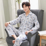 Men's knitted cotton home service suit - Vignette | MyaLova