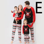 Christmas Family Pajamas Set Clothes For Mom Dad And Son Cartoon Print - Vignette | MyaLova