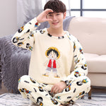Autumn And Winter Men's Pajamas Coral Fleece Thickened Warm - Vignette | MyaLova