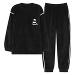 Coral Velvet Pajamas Men's Winter Thicken Thermal Pullover Round Neck Flannel Home Wear - Vignette | MyaLova