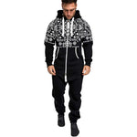National style printed one-piece men's pajamas - Vignette | MyaLova
