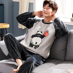 Autumn And Winter Men's Pajamas Coral Fleece Thickened Warm - Vignette | MyaLova