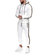 Men's sports suit solid color casual wear with hood - Vignette | MyaLova