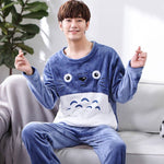 Autumn And Winter Men's Pajamas Coral Fleece Thickened Warm - Vignette | MyaLova
