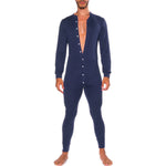 Solid Color Fashion Slim Fit  Button Jumpsuit Homewear - Vignette | MyaLova