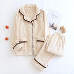 Autumn And Winter Flannel Couple Pajamas - Vignette | MyaLova