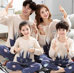 Parent-child Pajamas Cotton Long Sleeve Cartoon Children's Loungewear - Vignette | MyaLova