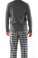 Casual Long-sleeved Men's Cotton Pajamas Suit - Vignette | MyaLova