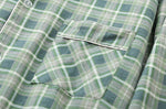 Long-sleeved Trousers And Brushed Plaid Pajama Set - Vignette | MyaLova