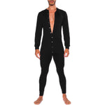 Solid Color Fashion Slim Fit  Button Jumpsuit Homewear - Vignette | MyaLova
