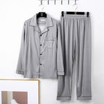 Mens Minimalist Long Sleeve Loungewear Pajamas - Vignette | MyaLova