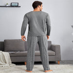 Thin Section Plaid Loungewear Outer Pants Men's Suit - Vignette | MyaLova