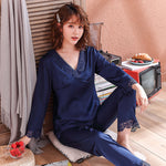 Ice Silk Summer Couple Pajamas Spring And Autumn - Vignette | MyaLova