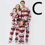 Christmas Family Pajamas Set Clothes For Mom Dad And Son Cartoon Print - Vignette | MyaLova