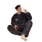 Plush Pajamas Men's Winter Warm Leisure Flannel Suit - Vignette | MyaLova