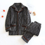 Autumn And Winter Flannel Couple Pajamas - Vignette | MyaLova