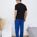 Men's Pajamas Set Short-sleeved Long Pants Home Wear - Vignette | MyaLova