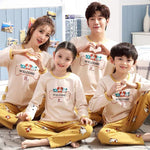 Parent-child Pajamas Cotton Long Sleeve Cartoon Children's Loungewear - Vignette | MyaLova