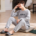 Men's Springsummer Thin Casual Pure Plus Size Middle Aged Homewear - Vignette | MyaLova